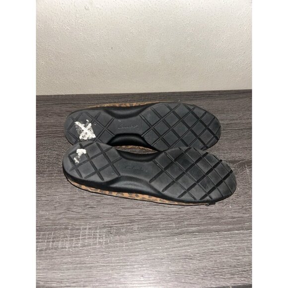 Clarks Meadow Rose Brown Leopard Print Slip On Ballet Flats Women’s Size 10 W - Picture 6 of 7